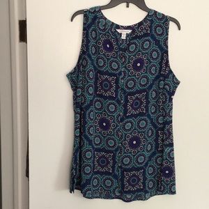 Croft &Borrow sleeveless top in blue